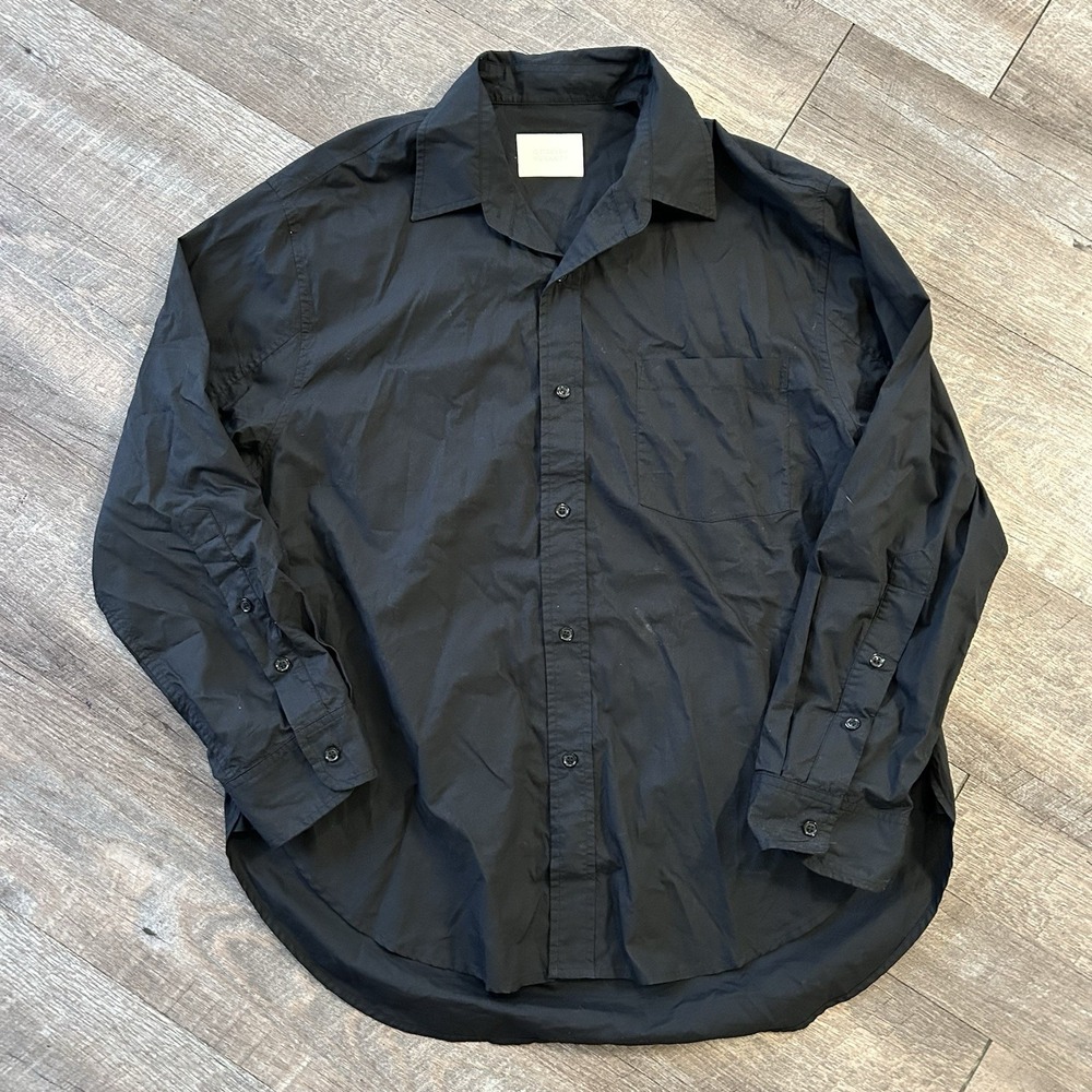 Citizens of Humanity Kayla Button Down Shirt Black Size XL Oversized